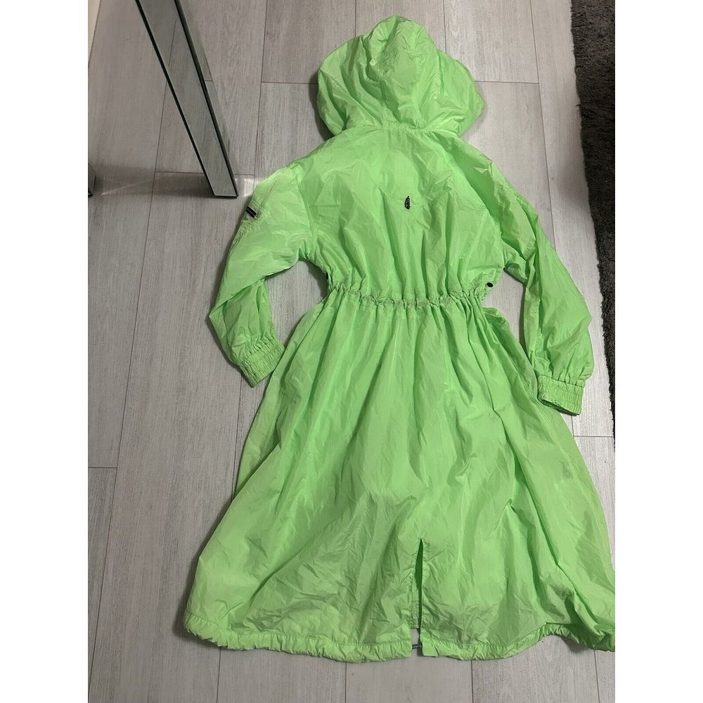 NWT‎ Free People Movement Aurora Maxi Windbreaker Parka Jacket Neon Lime XS $228 - Picture 11 of 14